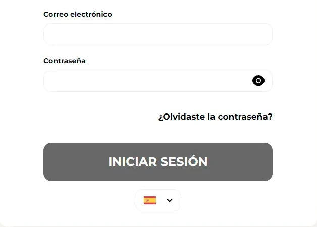 Captura de la pantalla de inicio de sesión de la app de Ganareseñas